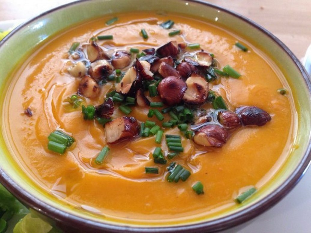 Velouté de potimarron, pomme de terre et curry - Spécial Gastronomie