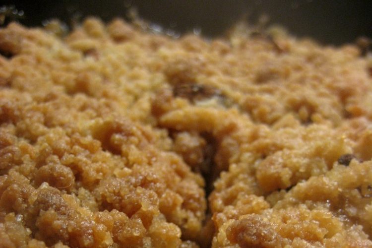 Crumble à la banane et aux pépites de chocolat