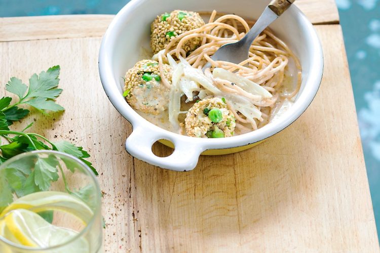 Boulettes sardines et petits pois