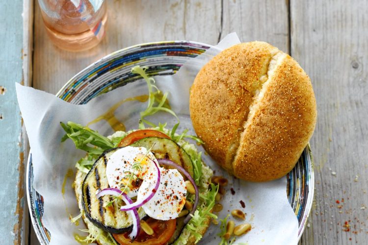 Burgers aux légumes et fromage de chèvre