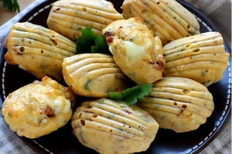 Madeleines aux lardons et 3 fromages