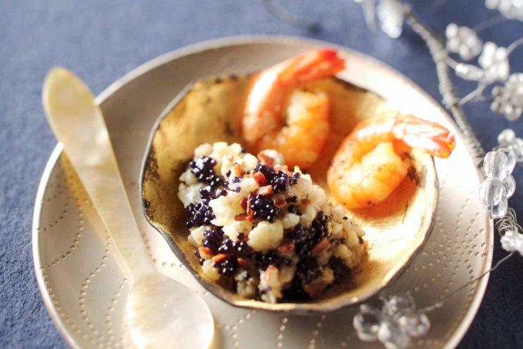 Caviar de chou-fleur aux œufs de poisson