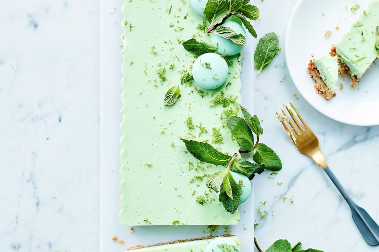 Cheesecake à la menthe et au citron vert