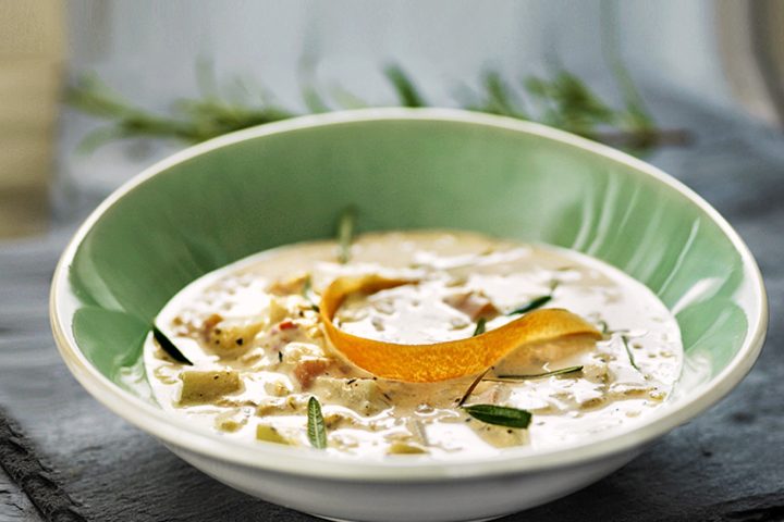 Crème d’artichauts aux écorces d’agrumes