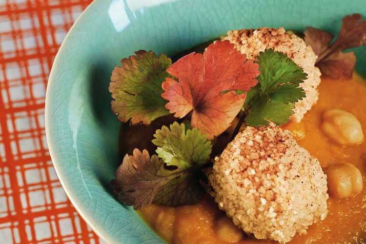 Croquettes de semoule et velouté de légumes