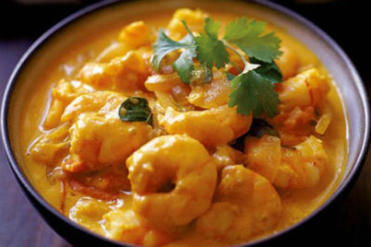 Curry de crevettes au lait de coco