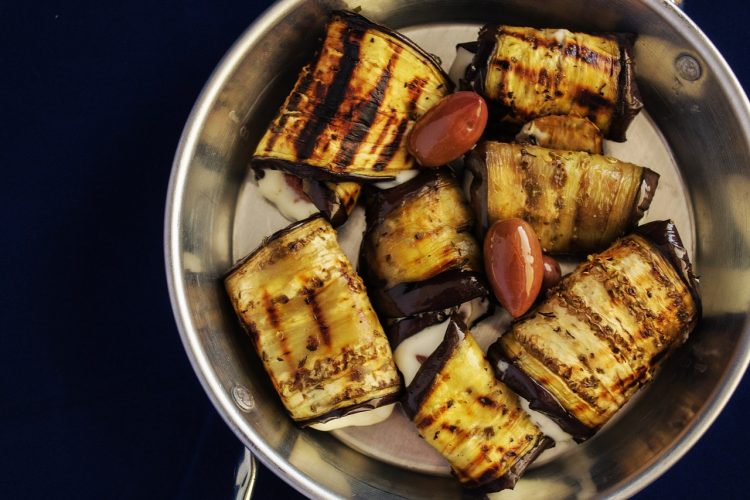 Recette roulés d’aubergine blanche