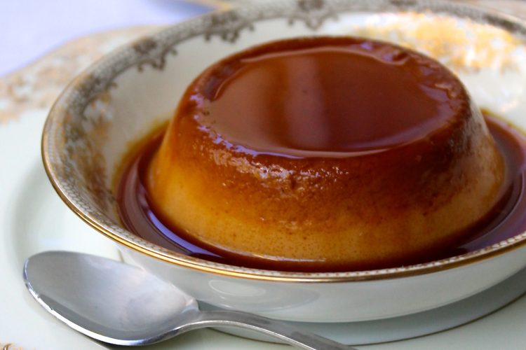 Flan de dulce de leche