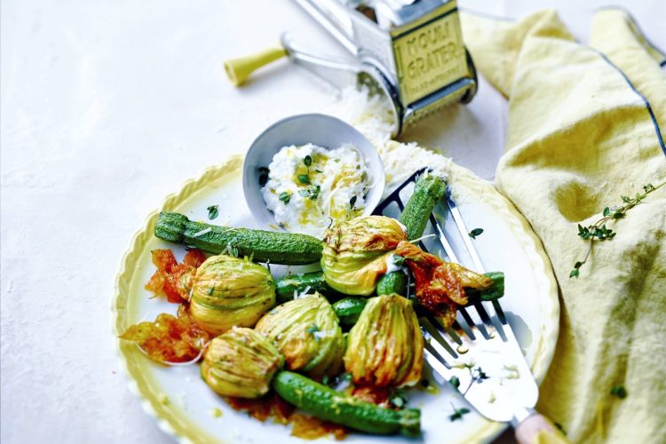 Fleurs de courgettes farcies à la ricotta