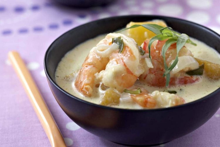 Gambas au lait de coco