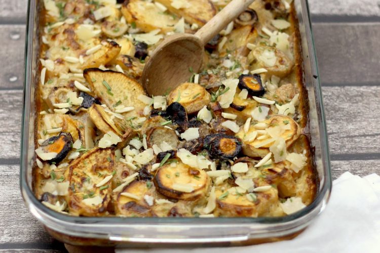 Gratin de légumes racines