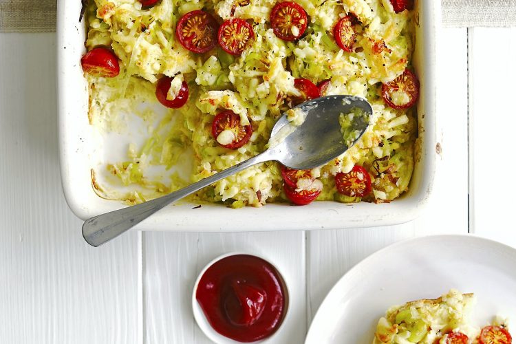 Gratin de poireau aux tomates cerises