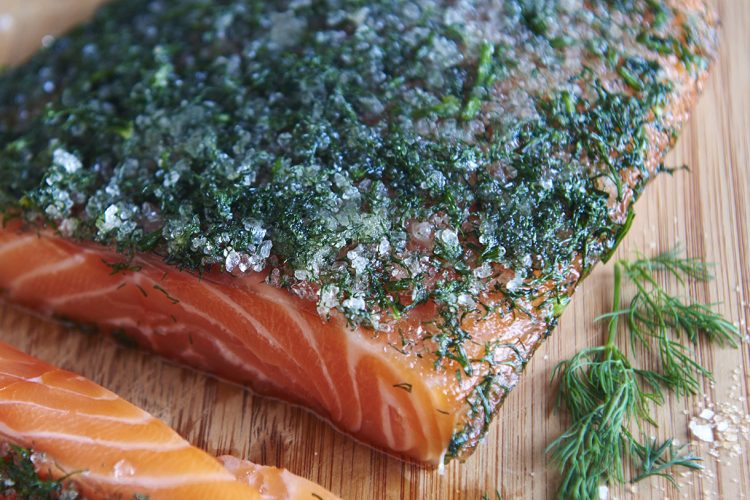 Gravlax de saumon