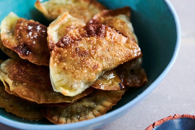 Gyoza foies de volaille et raisin