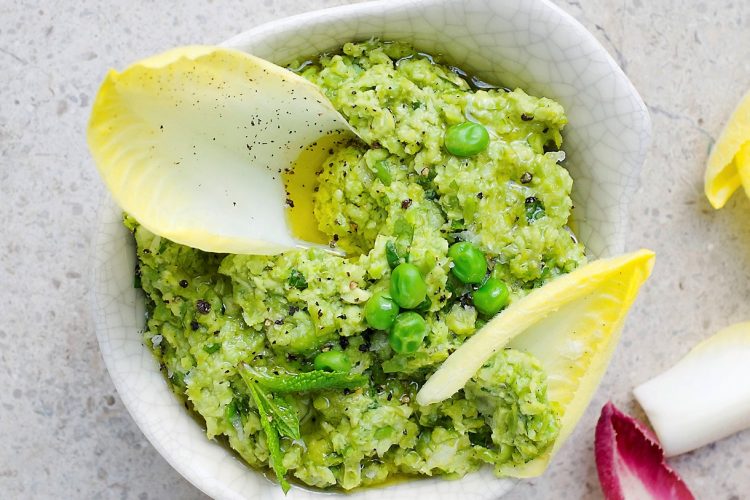 Houmous d’edamame et petits pois