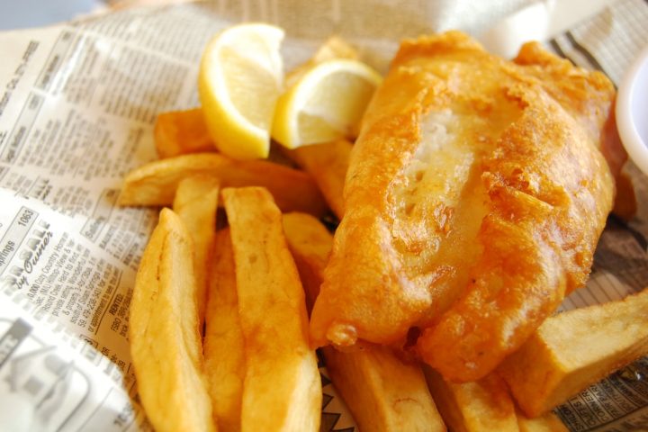 Fish & chips de saumon et patates douces