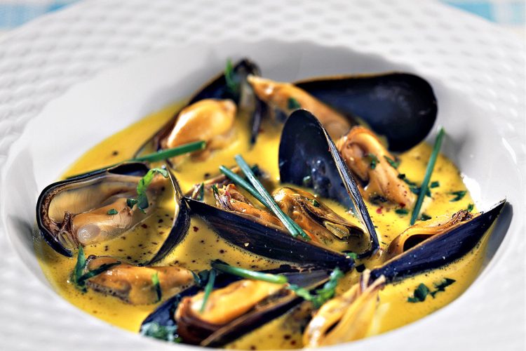 Moules de bouchot à la moutarde