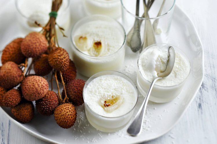 Mousses glacées coco-litchi