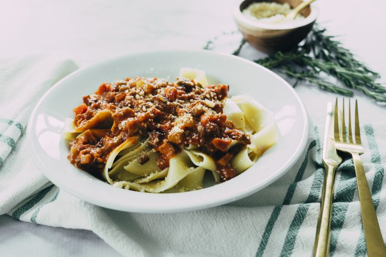 Pappardelles sauce bolognaise veggie