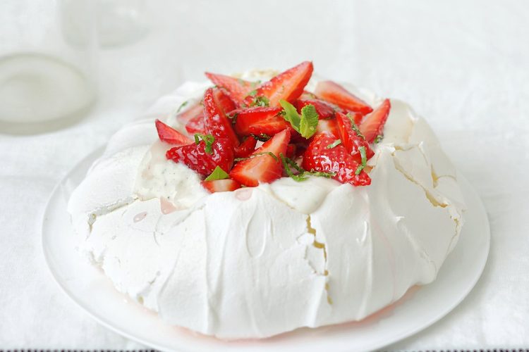 Pavlova aux fraises et mascarpone