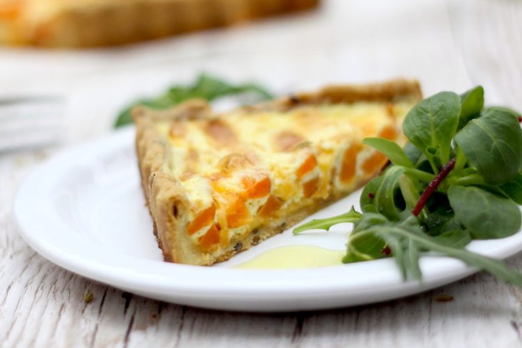 Quiche aux carottes & cheddar