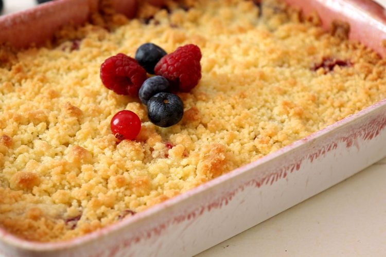 Recette crumble fruits rouges