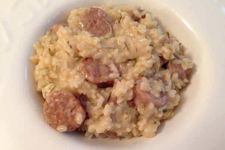 Recette risotto aux saucisses