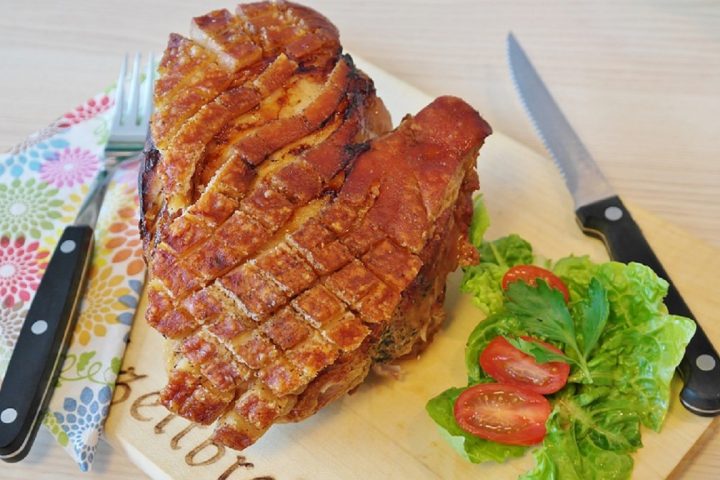 Rôti de porc à la moutarde et au miel