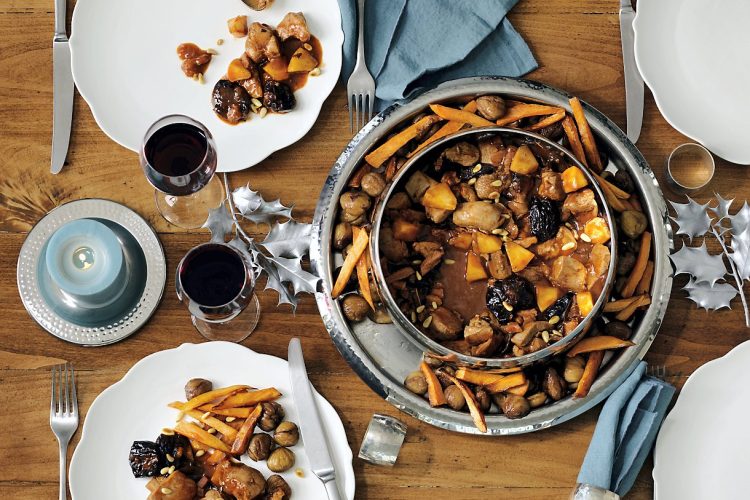 Sauté de dinde à la sauge et frites de patates douces