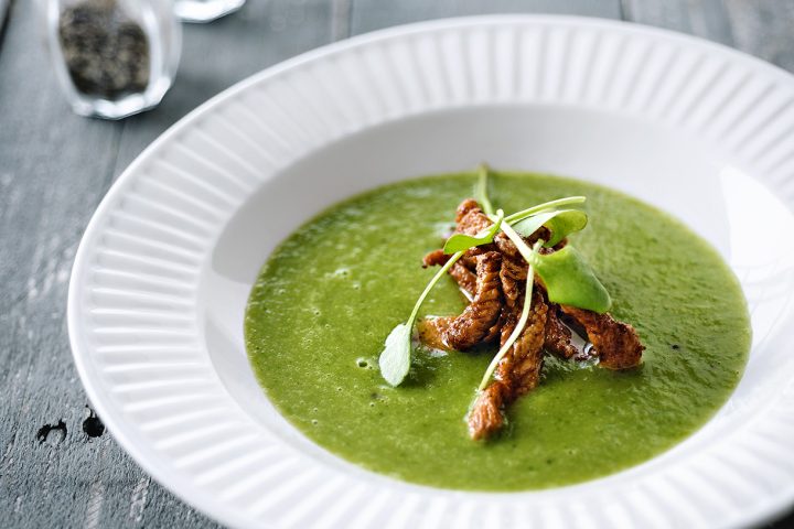 Soupe de cresson de Méréville au bacon