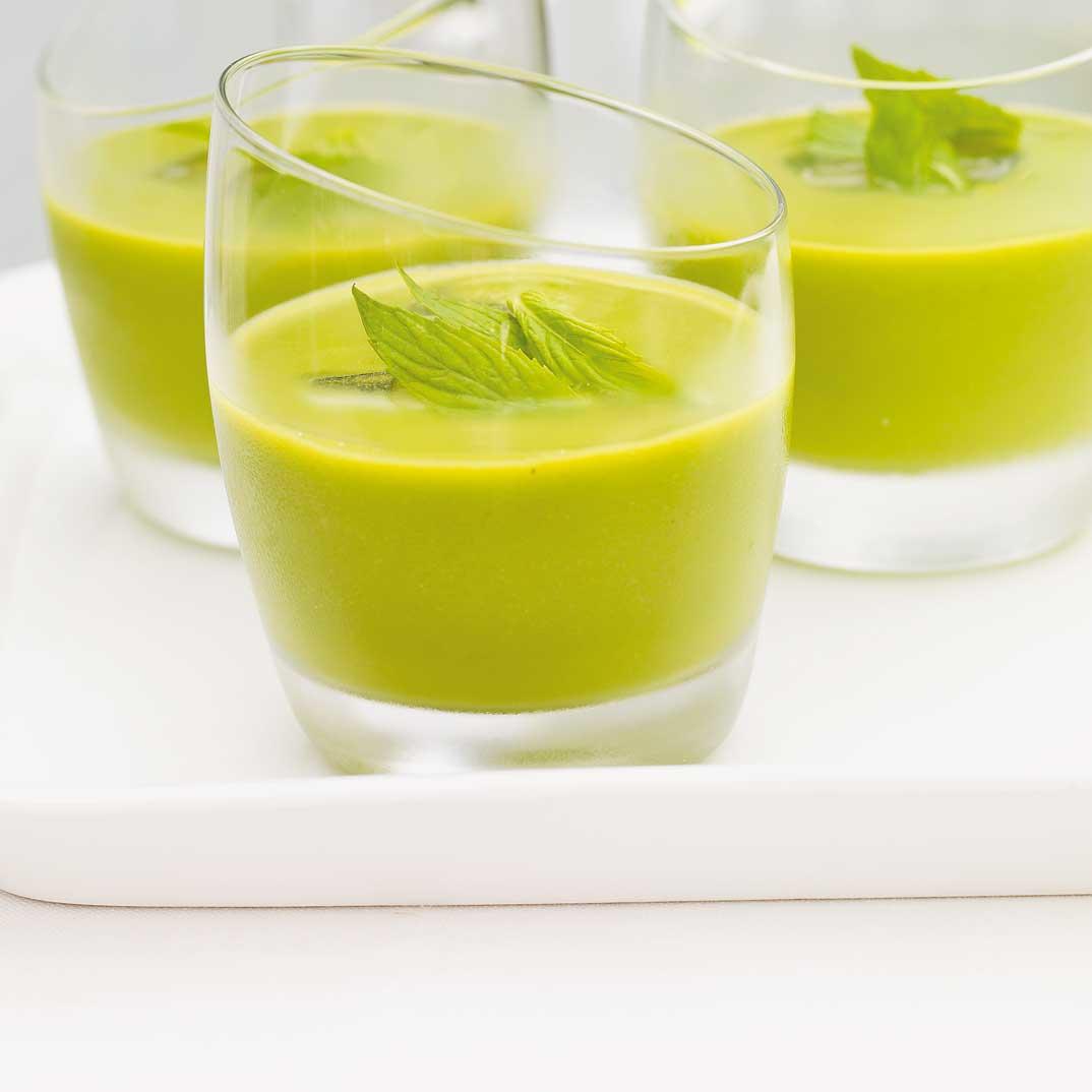 Soupe froide de petits pois à la menthe - Spécial Gastronomie