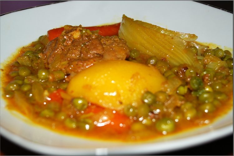 Tajine de fenouil, carottes et petits pois