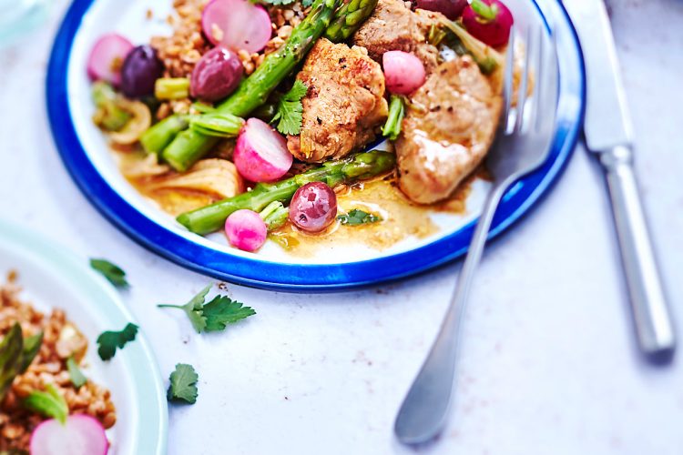 Tajine de veau aux légumes de printemps