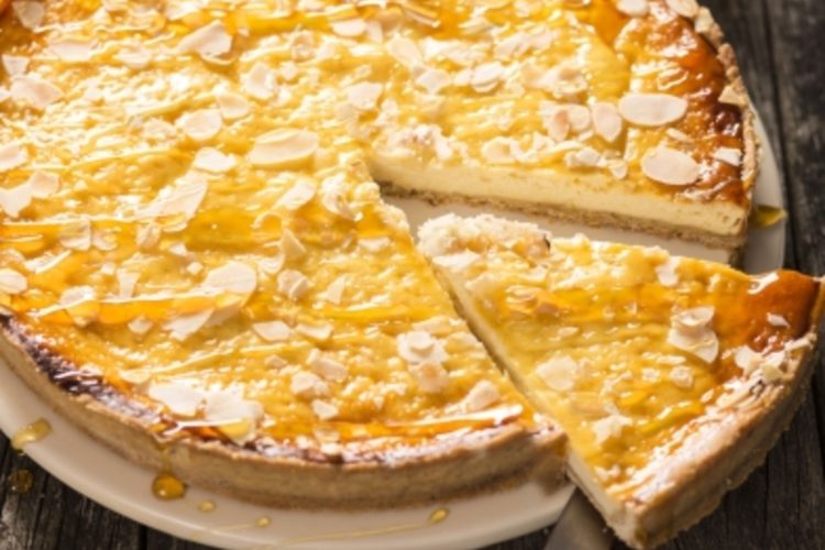 Tarte au fromage frais, citron et miel