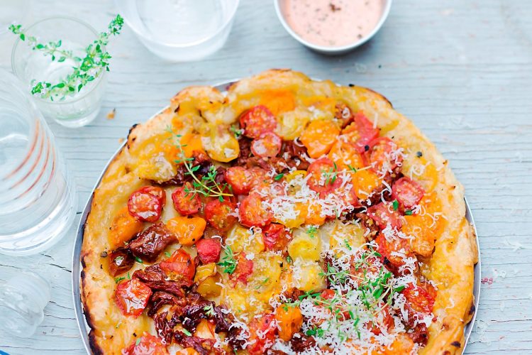 Tarte aux tomates et au fromage grec