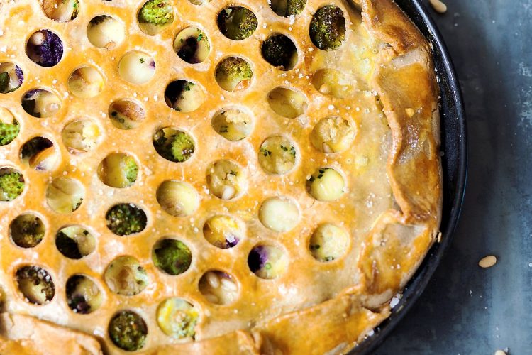 Tourte au chou et à la mozzarella