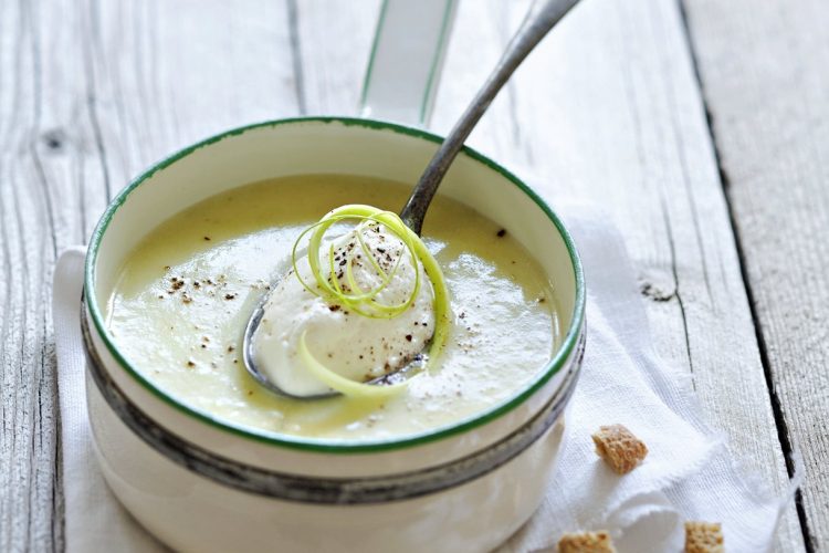 Velouté de poireaux et pommes de terre