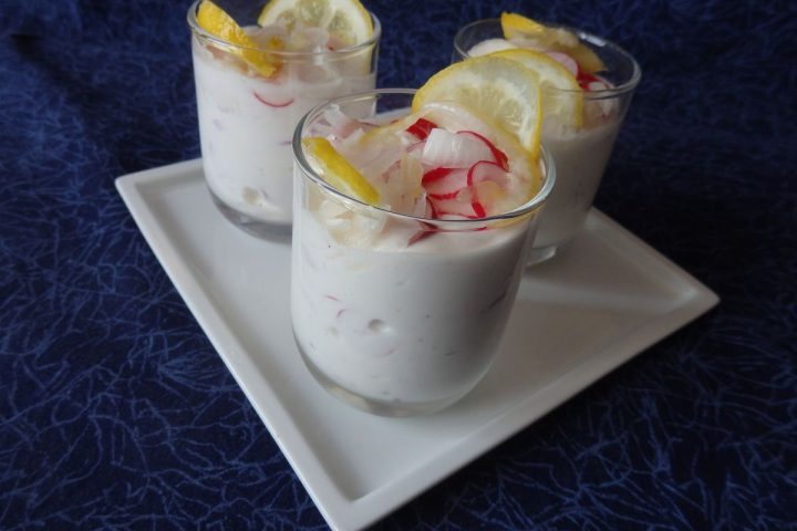 Verrine de crème légère de radis