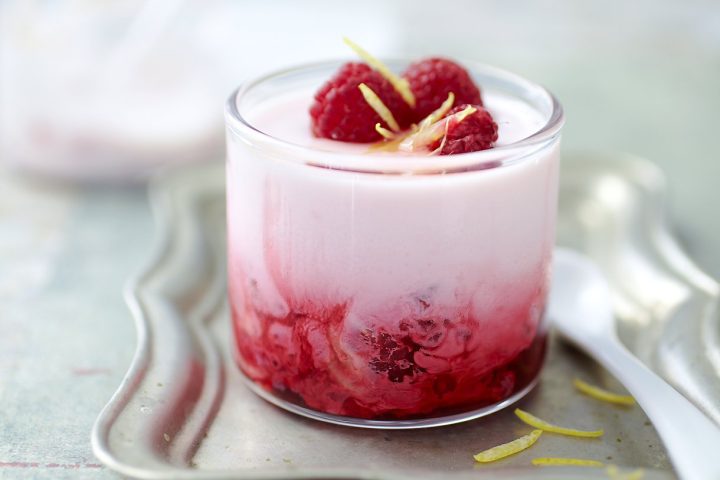 Yaourt aux framboises et au citron