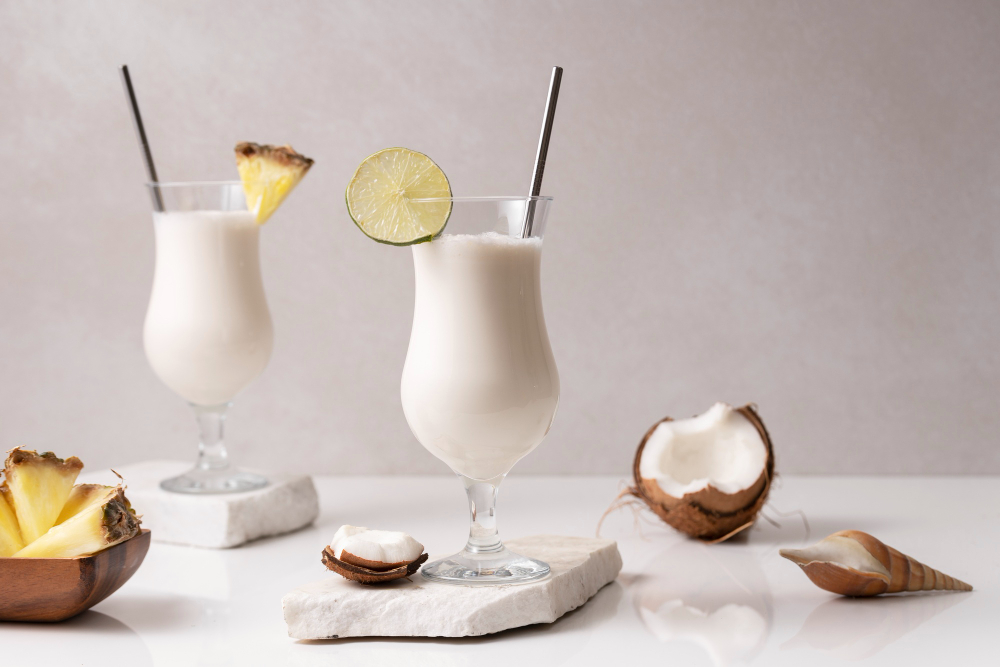 deux verres de pina colada