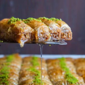 Baklava dessert turc miel