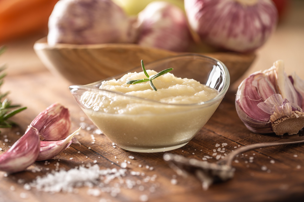 Purée topinambour ail
