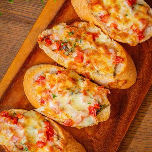 Tartines italiennes mozza tomates