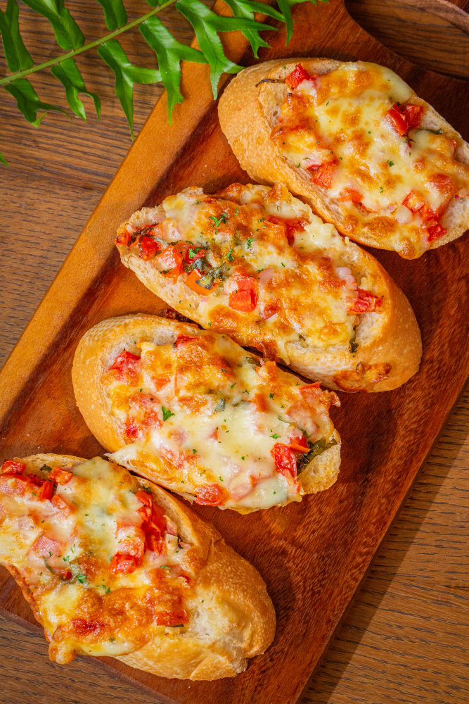 Tartines italiennes mozza tomates
