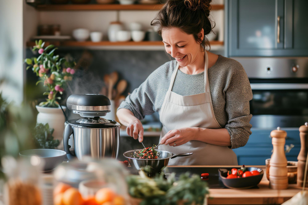 femme qui cuisine