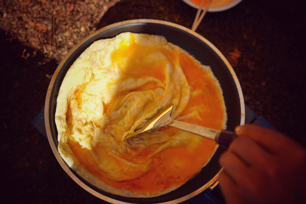 omelette faite avec des ovoproduits