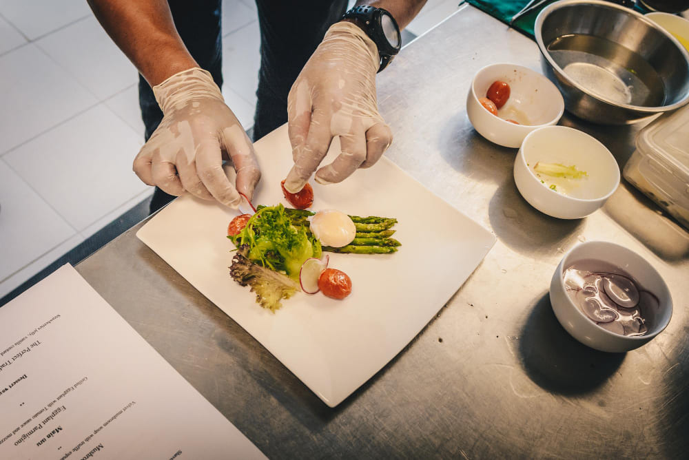 dressage d'un plat en cuisine