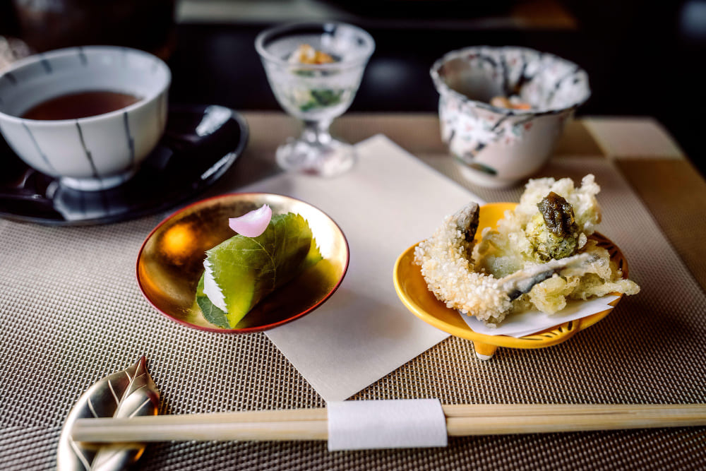 Repas gastronomique à Tokyo