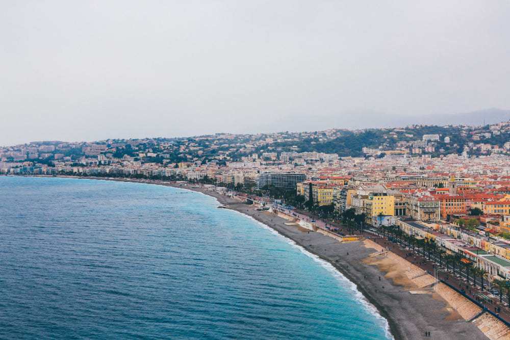 Vu panoramique de la ville de Nice