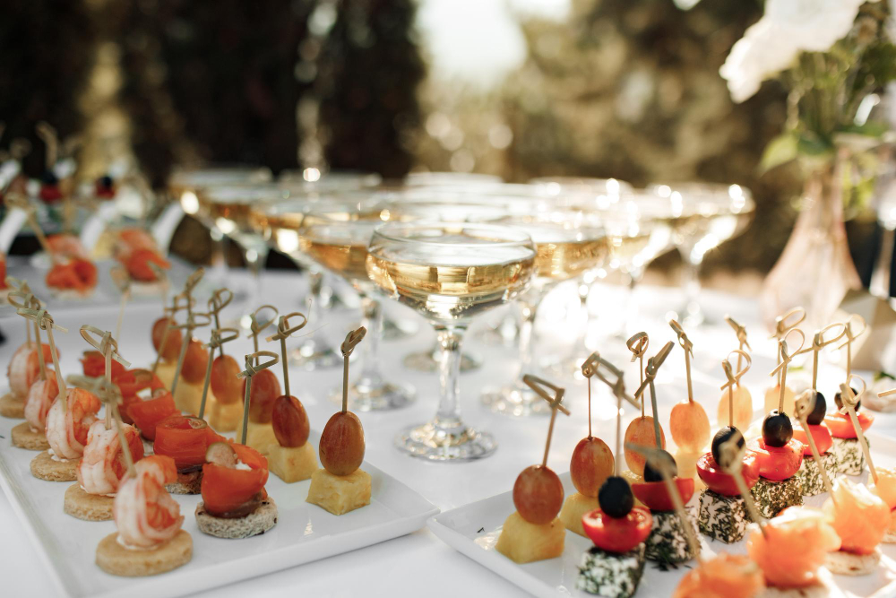 Buffet lors d'un Cocktail dînatoire